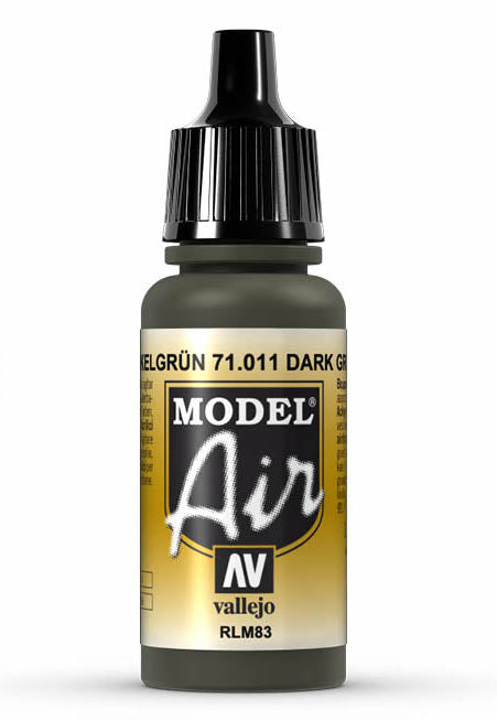 Vallejo 71.011 Dark Green RLM83 Model Air 17ml Bottle bottle