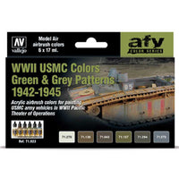 Vallejo 71.623 WWII USMC Colors Green and Grey Patterns paint set front