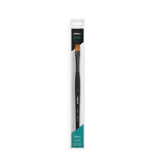 Vallejo B04008 Effects Flat Rectangular Synthetic Brush No. 8