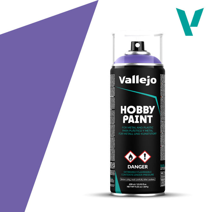 Vallejo 28025 Alien Purple hobby spray primer 400 mL can