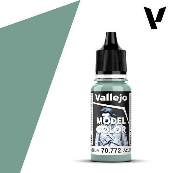 Vallejo Paint Model Color Medium Grey Blue 18ml Bottle - 70772