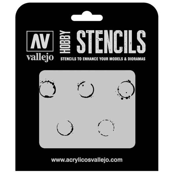 Vallejo ST-AFV002 Drum Oil Markings stencil for 1/35 and 1/32 scale