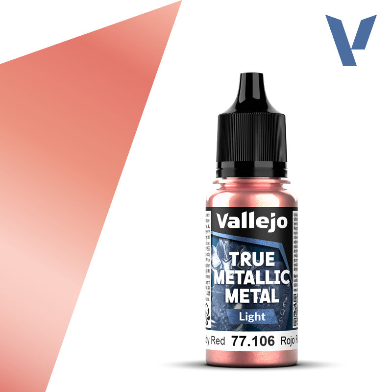 Vallejo Paint True Metallic Metal Ruby Red Paint 17ml Bottle - 77106 — exact product reference