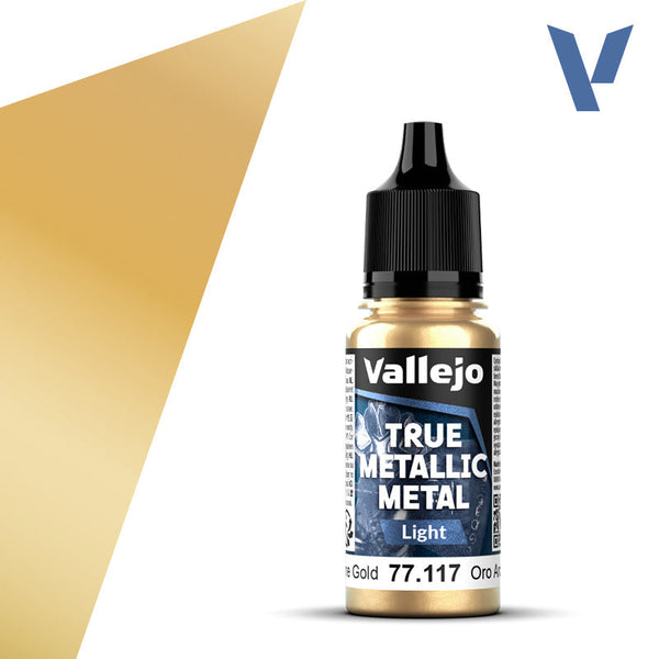 Vallejo Paint True Metallic Metal Arcane Gold Paint 17ml Bottle - 77117