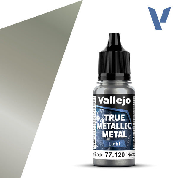 Vallejo Paint True Metallic Metal Obsidian Black Paint 17ml Bottle - 77120 — exact product reference