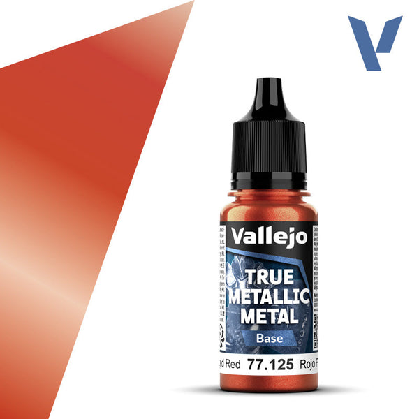 Vallejo Paint True Metallic Metal Base Forged Red Paint 17ml Bottle - 77125