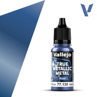 Vallejo Paint True Metallic Metal Base Ultramarine Blue Paint 17ml Bottle - 77130– product image 1