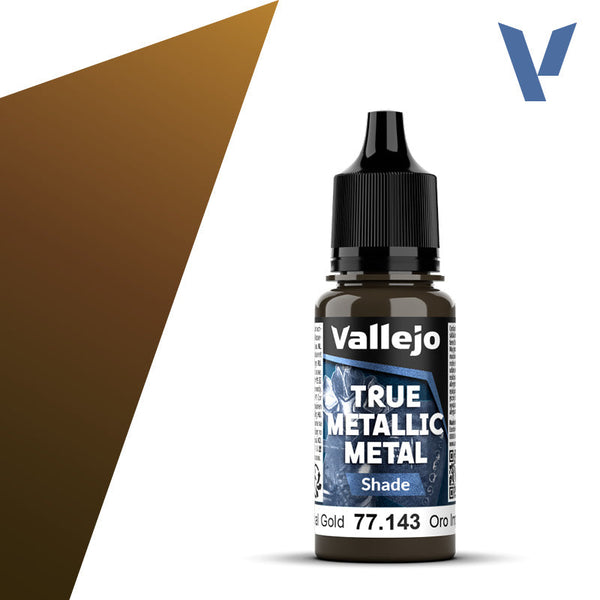 Vallejo Paint True Metallic Metal Shade Imperial Gold Paint 17ml Bottle - 77143 — exact product reference