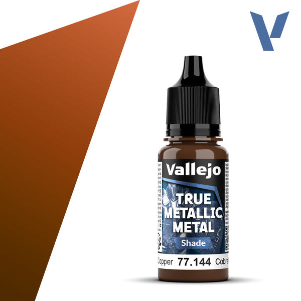 Vallejo Paint True Metallic Metal Shade Ancient Copper Paint 17ml Bottle - 77144