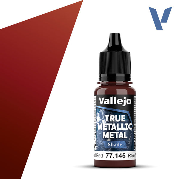 Vallejo Paint True Metallic Metal Shade Forged Red Paint 17ml Bottle - 77145