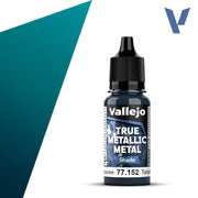 Vallejo Paint True Metallic Metal Shade Hydra Turquoise Paint 17ml Bottle - 77152 — exact product reference