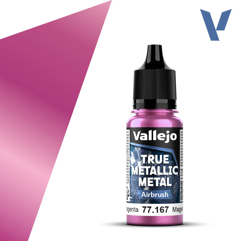 Vallejo Paint True Metallic Metal Airbrush Crimson Magenta Paint 17ml Bottle – 77167 — exact product reference