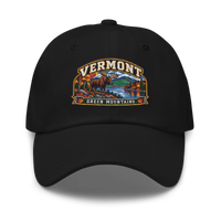 Vermont embroidered dad hat in Black