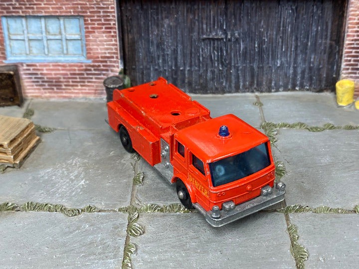 Lesney Matchbox No.29 Denver Fire Pumper Truck — three-quarter view — actual item condition photo