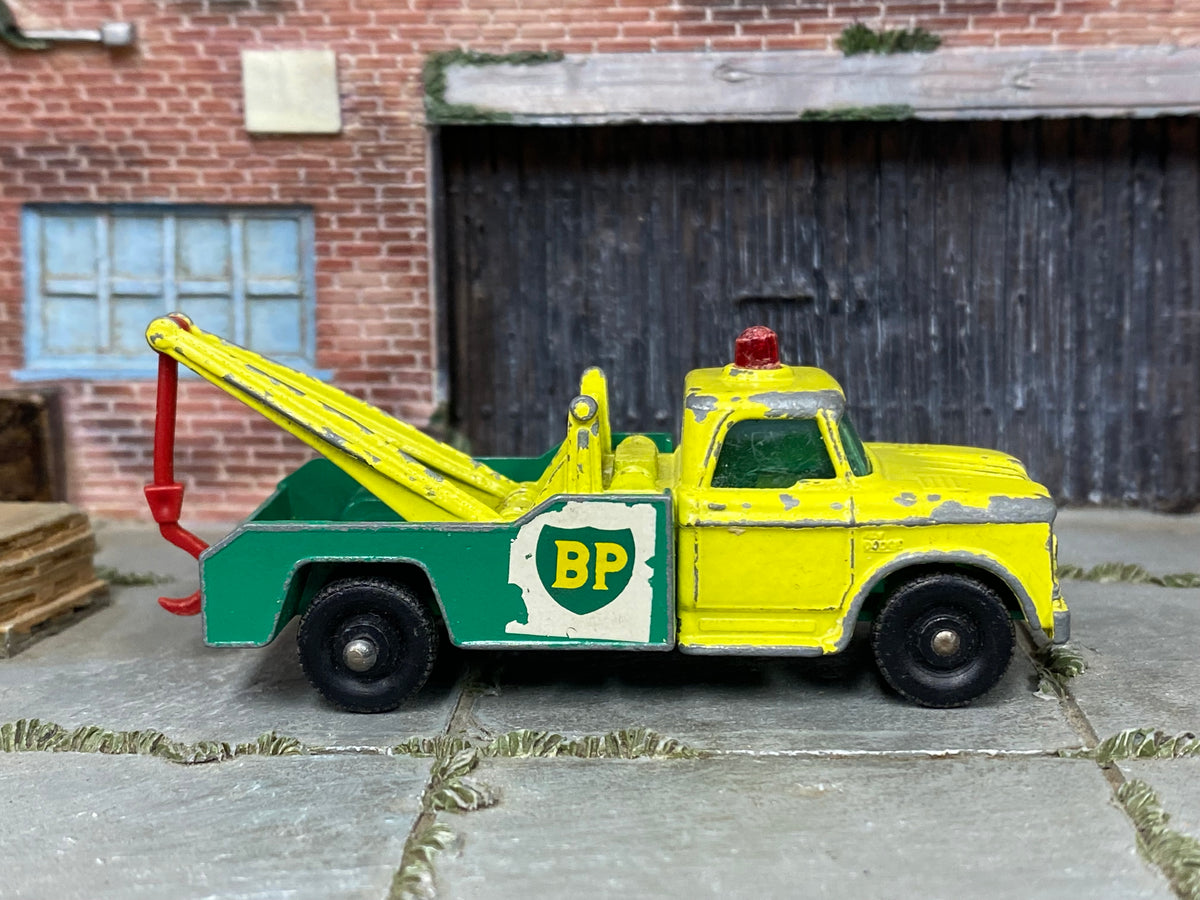 Lesney Matchbox No.13 Dodge BP Wreck Truck — side view — actual item condition photo