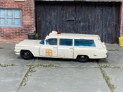 Lesney Matchbox No.54 S&S Cadillac Ambulance — opposite side view — actual item condition photo