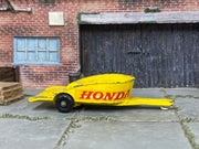 Lesney Matchbox No.38 Honda Motorcycle Trailer Only — side view — actual item condition photo
