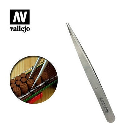Vallejo Tools No. 3 stainless steel tweezers T12003