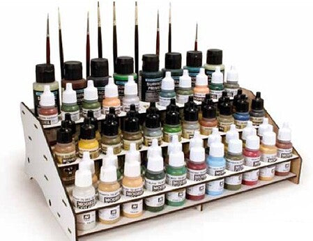Vallejo 26007 Front Module Paint Stand; paints and brushes shown for illustration, not included