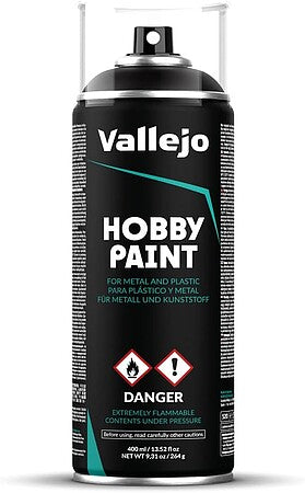 Vallejo Hobby Paint Black Primer Aerosol – 28.012– product image