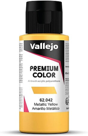 Vallejo Premium Color Metallic Yellow 62.042 – VLJ62042 — exact Vallejo product photo