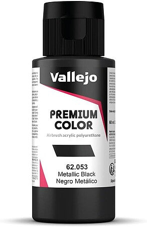 Vallejo Premium Color Metallic Black 62.053 – VLJ62053 — exact Vallejo product photo