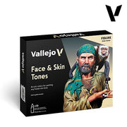 Vallejo Model Color Face & Skin Tones Set 16 × 18 mL – VLJ70258 — exact Vallejo product photo