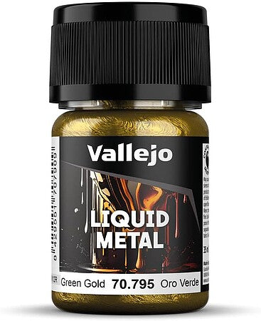 Vallejo Model Color Green Gold Metallic – Alcohol Base – 35ml – 70.795