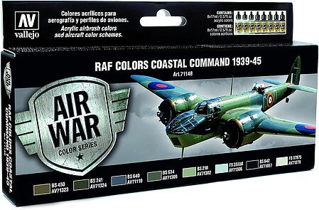 Vallejo Model Air Coastal Command 1939–1945 Set – 8 Colors – 71.148