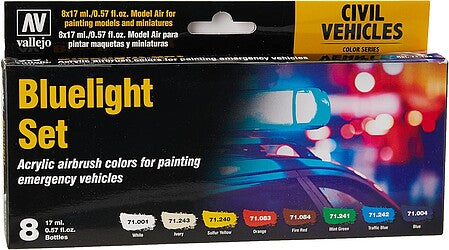 Vallejo Model Air Blue Light eight-color paint set 71.154