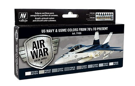 Vallejo Model Air U.S. Navy & USMC 1970–Present Set – 8 Colors – 71.155