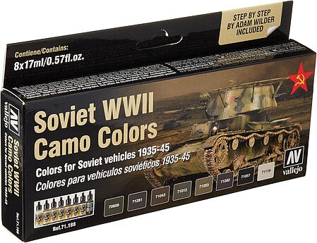 Vallejo Model Air Soviet WWII Camouflage Set 8 Colors – 71.188
