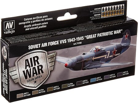 Vallejo Model Air Soviet Air Force 1943–45 Set 8 Colors – 71.198