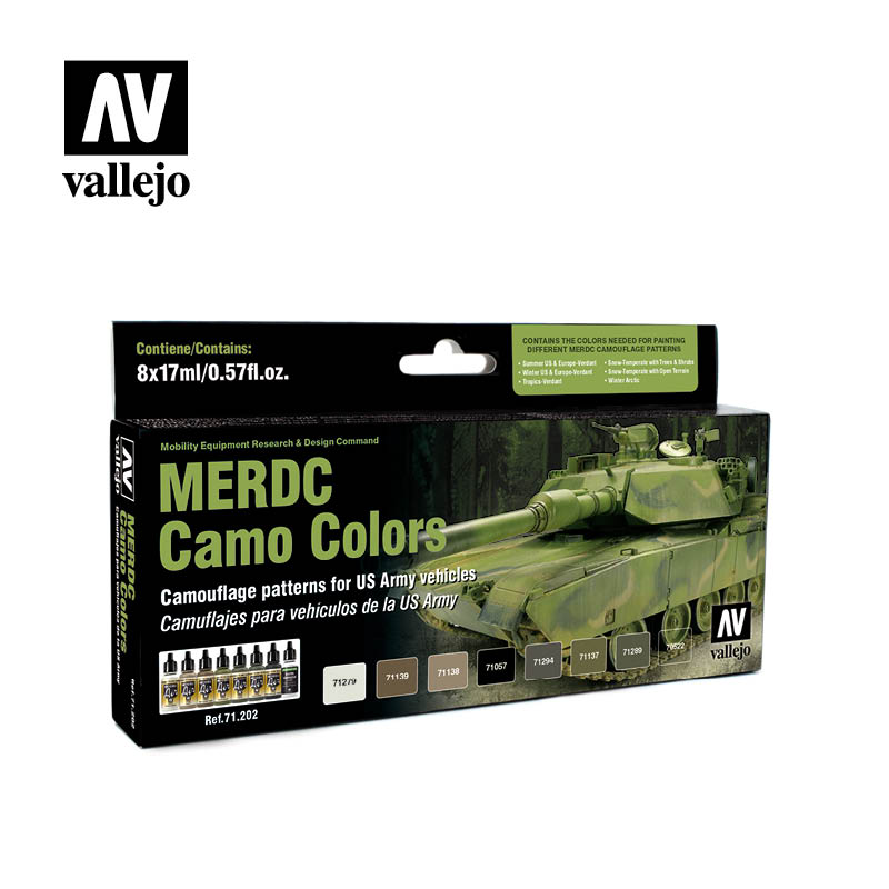 Vallejo MERDC Camouflage Colors Paint Set – 8 Colors – 71.202– product image