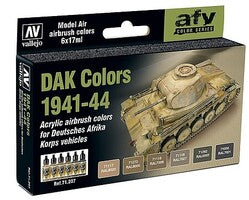 Vallejo Model Air DAK Colors 1941–44 Set 6 Colors – 71.207