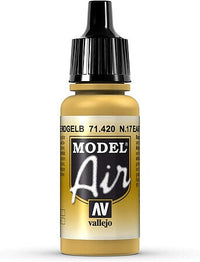 Vallejo Model Air Earth Yellow 71.420 Acrylic Paint, 17ml – VLJ71420– product image 1