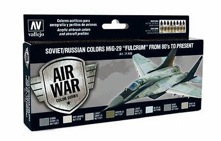 Vallejo Model Air Soviet/Russian MiG-29 Fulcrum, 8-Color Set – 71.605