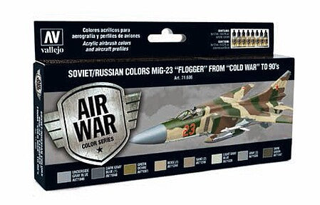 Vallejo Model Air Soviet/Russian MiG-23 Flogger, 8-Color Set – 71.606– product image
