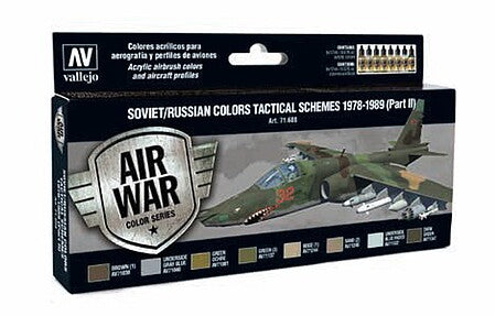Vallejo Model Air Soviet/Russian Tactical Schemes 1978–1989 Part II, 8-Color Set – 71.608