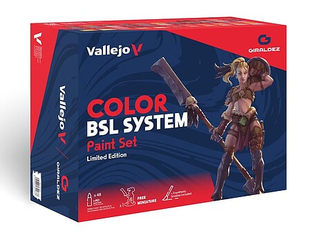 Vallejo 72.183 Color BSL System Paint Set 48 colors brushes miniature