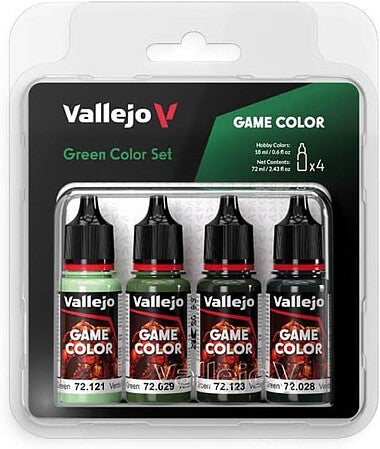 Green Game Color Paint Set (4 Colors) (18ml) - product image