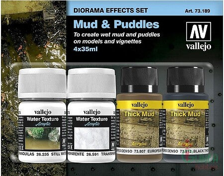 Vallejo 73.189 Mud & Puddles Diorama Effects – 4-Color Set product image