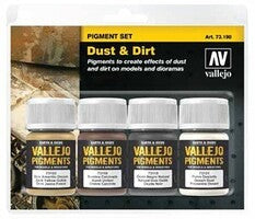 Vallejo 30ml Bottle Dust & Dirt Pigment Powder Set (4 Colors) — exact product view
