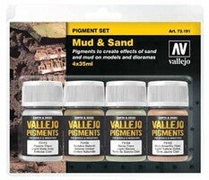 Vallejo 35ml Bottle Mud & Sand Pigment Powder Set (4 Colors) — exact product view