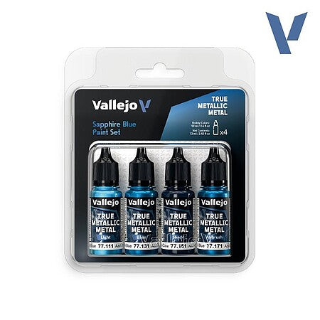 Vallejo True Metallic Sapphire Blue Set 4 Colors – 77.256