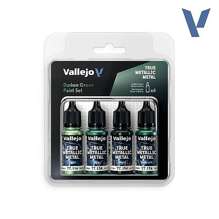 Vallejo True Metallic Dusken Green Set 4 Colors – 77.257