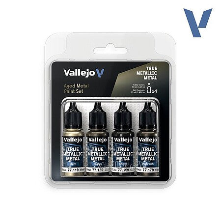 Vallejo True Metallic Aged Metal Set 4 Colors – 77.258