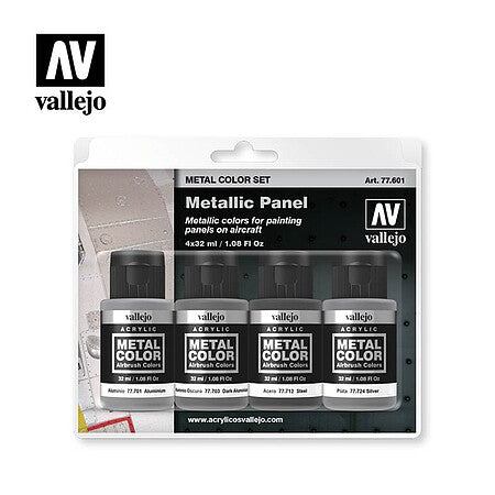 Vallejo Metal Color Metallic Panel Set 4 Colors – 77.601– product image