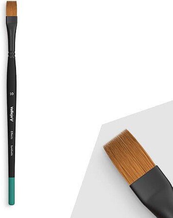 Vallejo 04010 Effects Flat Rectangular Synthetic Brush No. 10