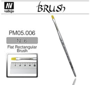 Vallejo Toray Flat Rectangular Brush No. 6 – PM05006 — exact Vallejo product photo